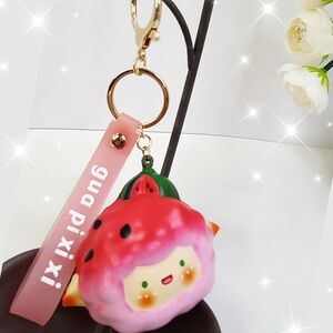 Watermelon Smily Face🍉Squishy Elastic Keychain/Bag Charm